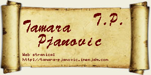 Tamara Pjanović vizit kartica